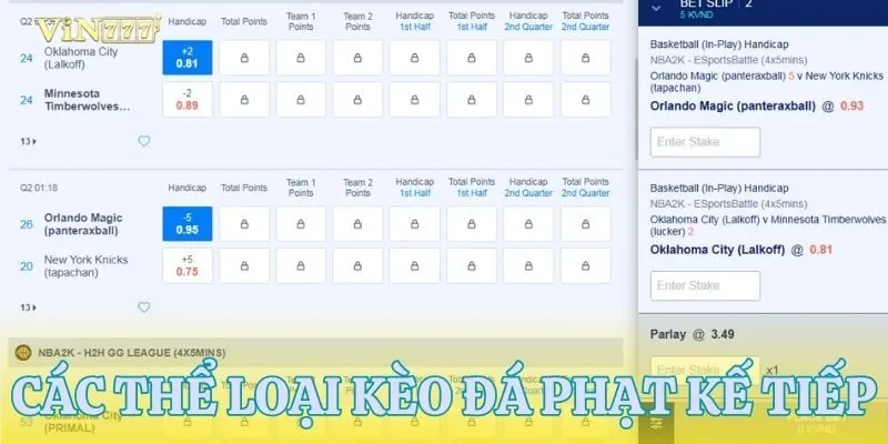 Sân chơi cung cấp nhiều thể loại kèo cược