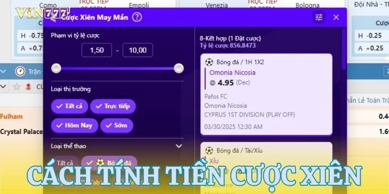 Cách tính điểm các thể loại kèo xiên